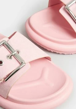 Buckle Strap- Badslippers - Pink -Chique Schoenen Winkel 102e8cb890c7495683e5ac61d2b234d0