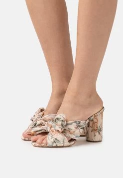 Loeffler Randall Penny Pleated Knot Mule - Muiltjes Met Hak - Cream