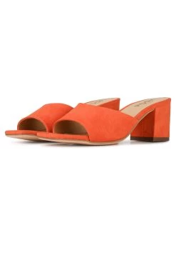 Lena- Muiltjes Met Hak - Orange -Chique Schoenen Winkel 24a5aad92dc246829194281964f129fc