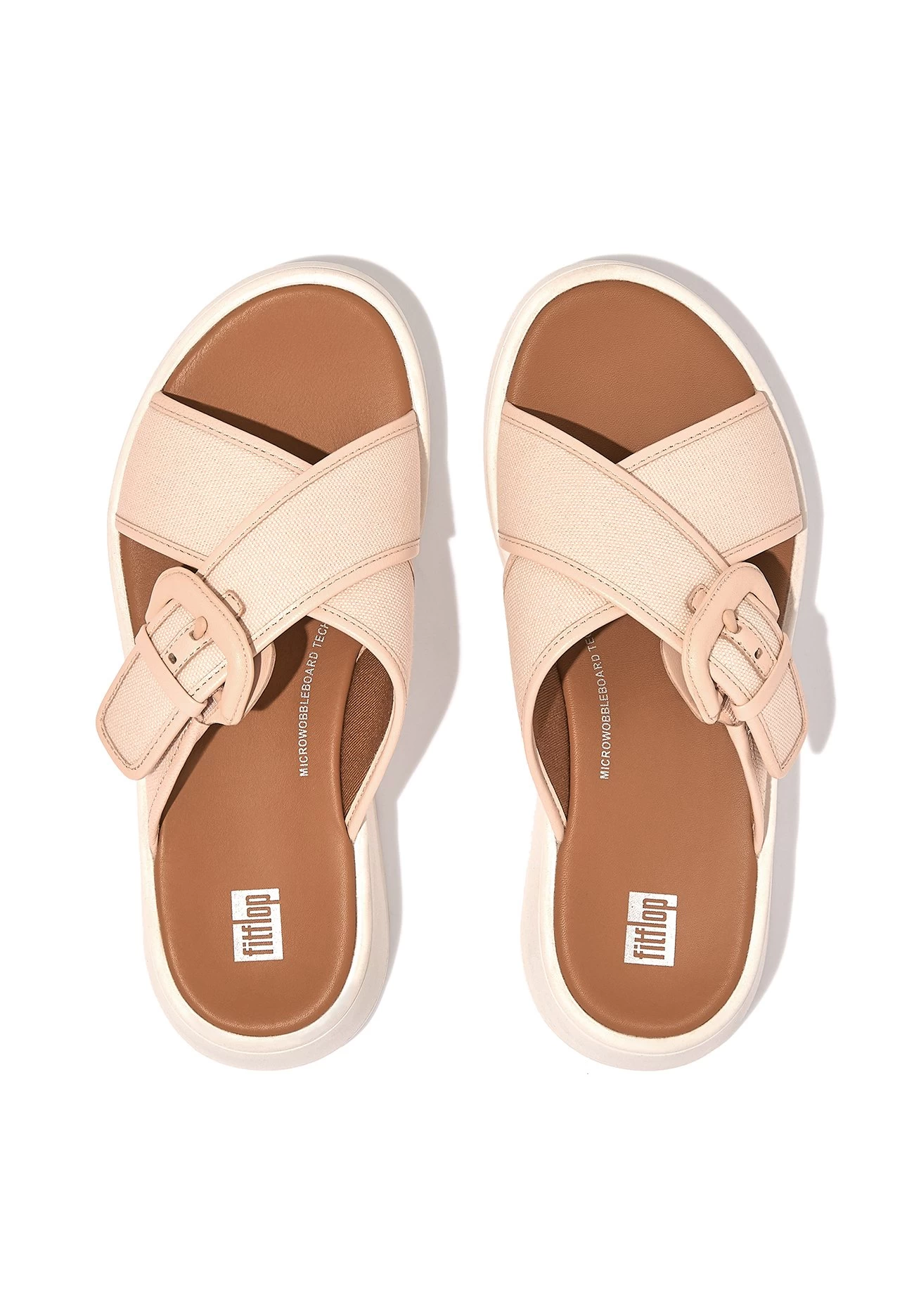Fitflop Cross Slides- Muiltjes - Pink 2 Fitflop Cross Slides- Muiltjes - Pink - Image 2