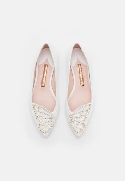 Sophia Webster Flat - Ballerina'S - White/Gold -Chique Schoenen Winkel 2fd342371e464595993b9a3b908e52bb