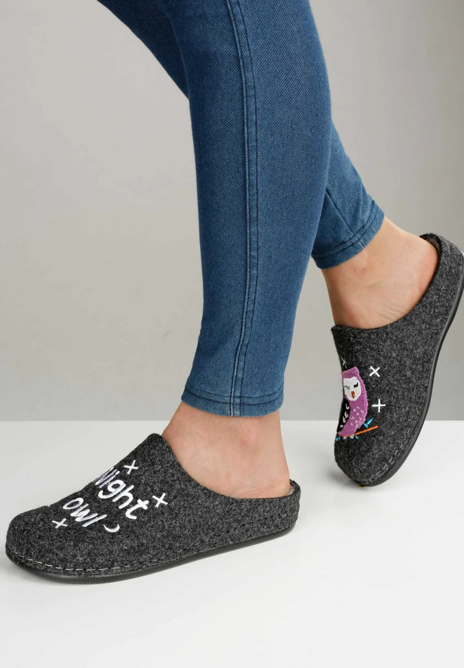 Pantoffels - Dunkelgrau 1 Pantoffels - Dunkelgrau