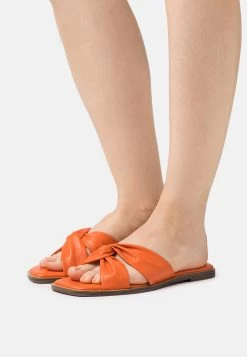 St Tropez Knotted- Muiltjes - Vermillion Orange