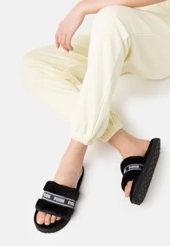 Puma Fluff - Pantoffels - Black/White