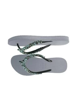 Classic Aby- Badslippers - Silver -Chique Schoenen Winkel 4e9c209b76cf47b1bf286abe734c92f3