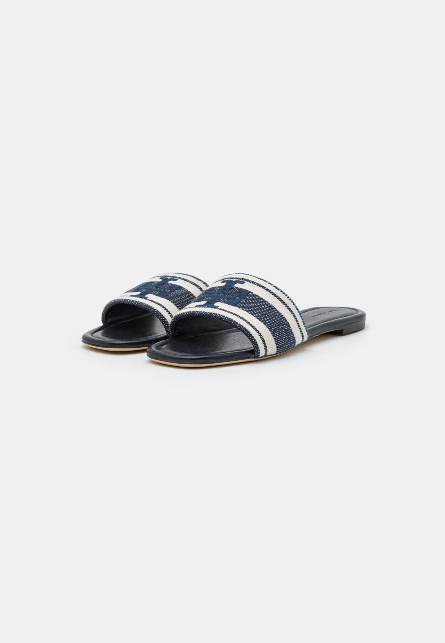 Tory Burch Logo Jacquard Slide - Muiltjes - Blue Chiaro/Ash White 3 Tory Burch Logo Jacquard Slide - Muiltjes - Blue Chiaro/Ash White - Afbeelding 3