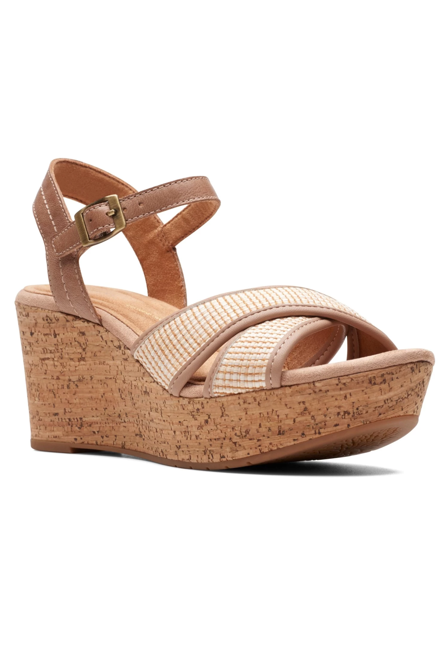Clarks Elleri Plum - D - Sandalen Met Sleehak - Beige / Brown 6 Clarks Elleri Plum - D - Sandalen Met Sleehak - Beige / Brown - Afbeelding 6