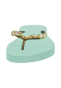 Chrystal Flower - Teenslippers - Mint Green -Chique Schoenen Winkel 5784b153ced24781adabb9fff50e690b