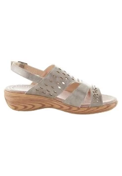 Sandalen Met Sleehak - Grau -Chique Schoenen Winkel 65d474505974483995a0307edd966ce5