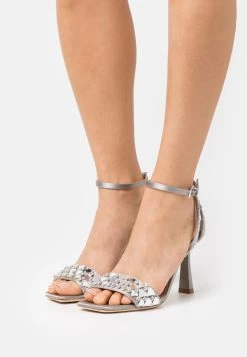 Alberta Ferretti Embroideries - Sandalen Met Hoge Hak - Fantasy Grey