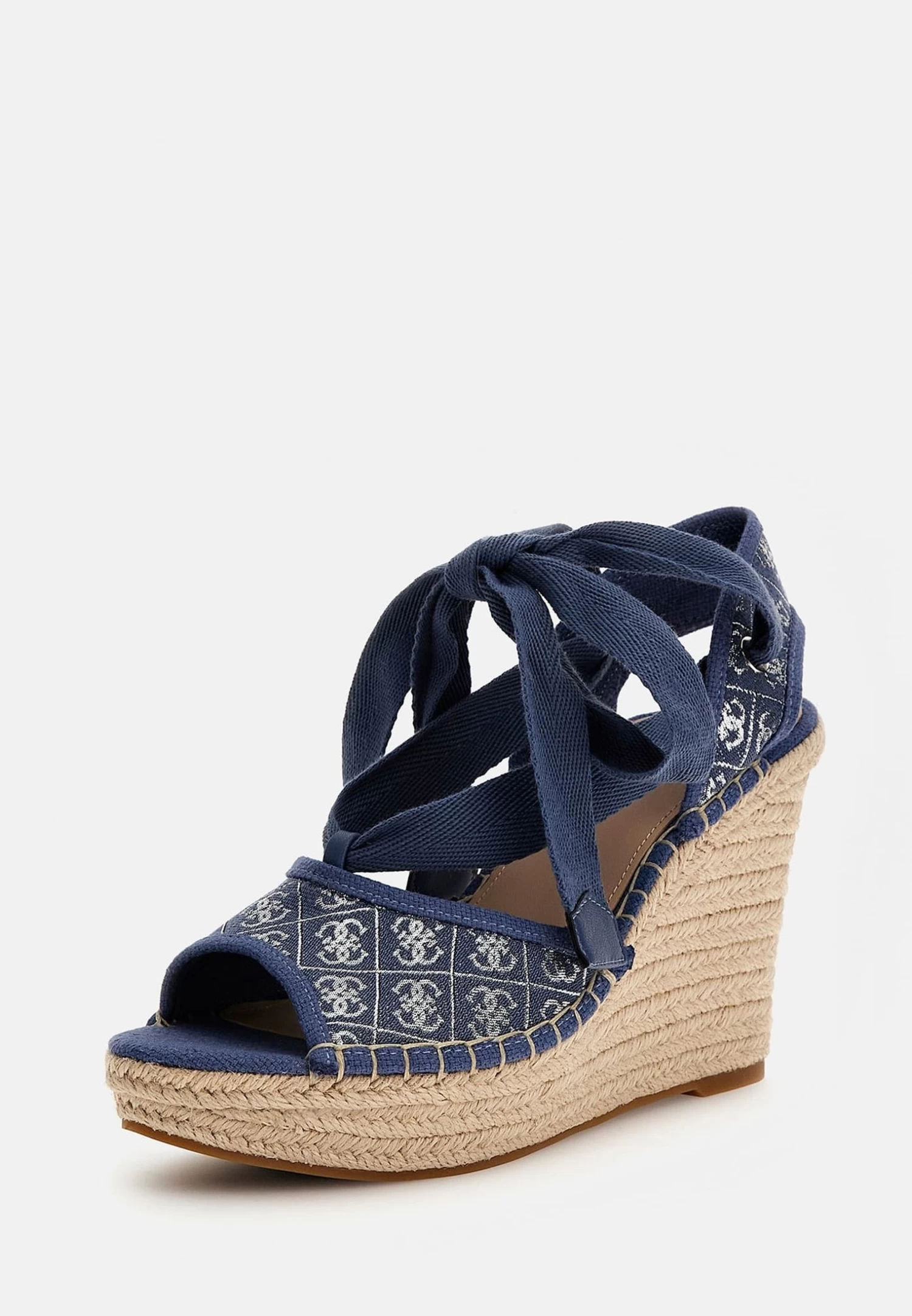 Guess Halona 4G-Logo - Sandalen Met Hoge Hak - Mehrfarbig Grundton Blau 2 Guess Halona 4G-Logo - Sandalen Met Hoge Hak - Mehrfarbig Grundton Blau - Afbeelding 2