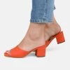 Lena- Muiltjes Met Hak - Orange