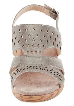 Sandalen Met Sleehak - Grau -Chique Schoenen Winkel 9713a29ac40040eda2cf6f546e7e685a