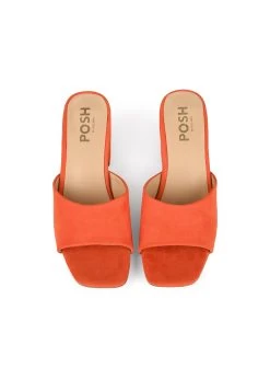 Lena- Muiltjes Met Hak - Orange -Chique Schoenen Winkel 99f7b4475a284eca9fcdf34b1639a38d