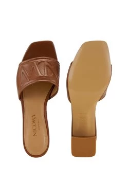 CapulioNcw - Muiltjes Met Hak - Braun -Chique Schoenen Winkel 9f244a8f825641599929ad6f2e165687