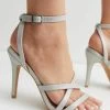 New Look Glitter Stiletto - Sandalen Met Hoge Hak - Silver