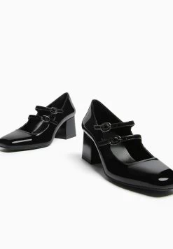 BERSHKA Mary Jane Block Heel - Klassieke Pumps - Black -Chique Schoenen Winkel b04bedc22f9c4202a7dc572adcd4d13e