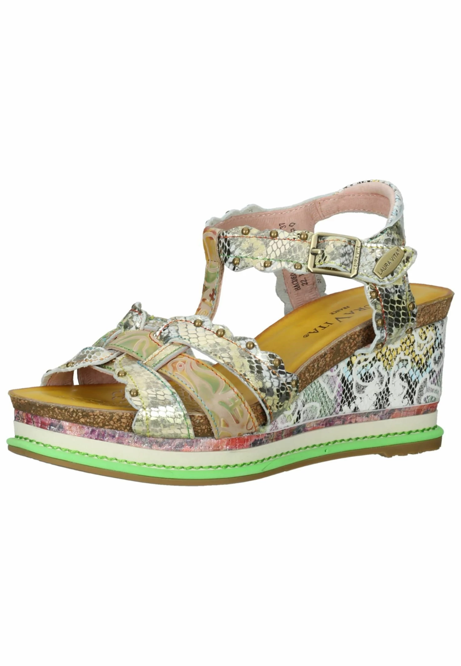 Laura Vita Sandalen Met Sleehak - Camel 2 Laura Vita Sandalen Met Sleehak - Camel - Afbeelding 2