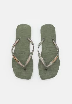 Havaianas Slim Square Logo Metallic - Teenslippers - Green -Chique Schoenen Winkel cc0ae0edf5db41bab87bf134cc96bde0