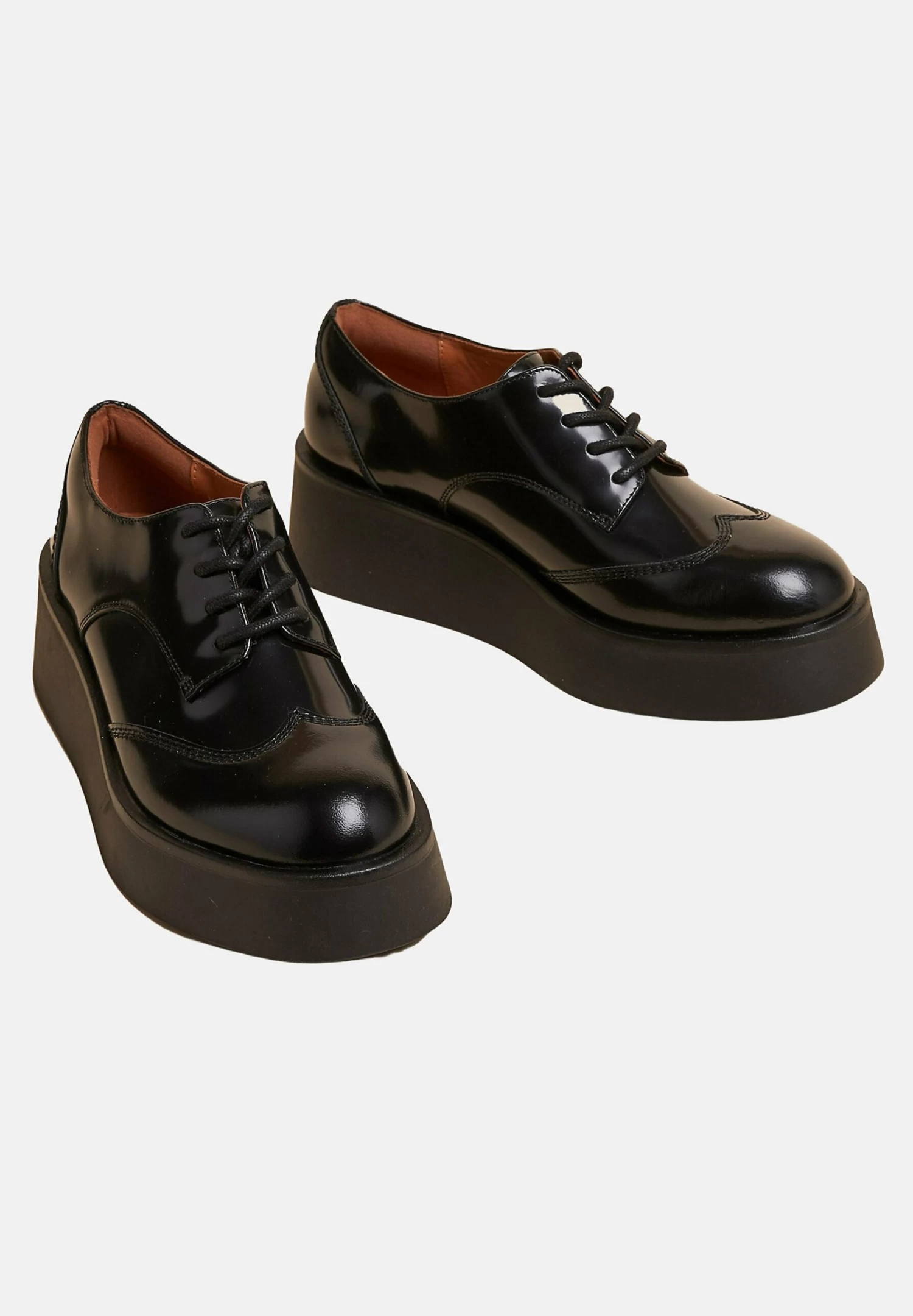 Marks & Spencer Leather Lace Up Platform - Wandelschoenen - Black 2 Marks & Spencer Leather Lace Up Platform - Wandelschoenen - Black - Afbeelding 2