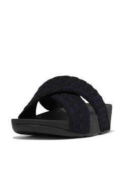 Fitflop Lulu Geo-Webbing Cross Slides - Muiltjes - Black -Chique Schoenen Winkel d24a9245b8ac492999632a359a2d1cb1