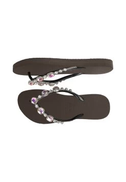 Copa Cabana Chrystal - Teensandalen - Coffee -Chique Schoenen Winkel de4218bea14f45acbc92631b49e25eac