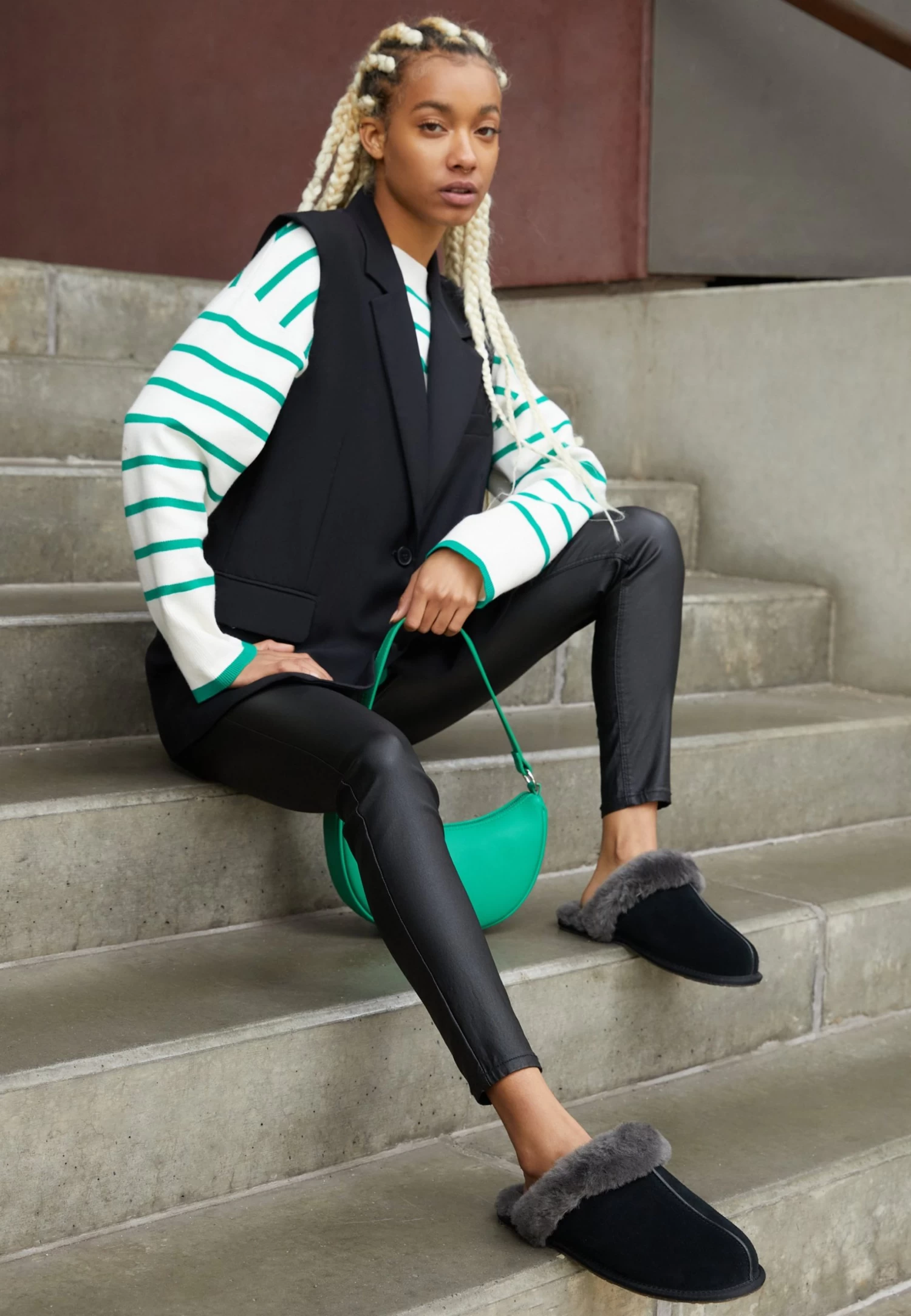 Ugg Scuffette - Pantoffels - Black/Grey 1 Ugg Scuffette - Pantoffels - Black/Grey