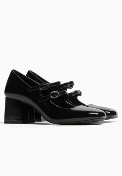 BERSHKA Mary Jane Block Heel - Klassieke Pumps - Black -Chique Schoenen Winkel f997e45c3c36422f9b8453b569881b53