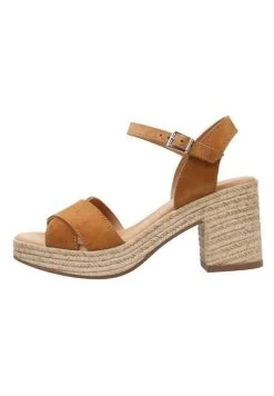 Letitta - Sandalen Met Plateauzool - Camel